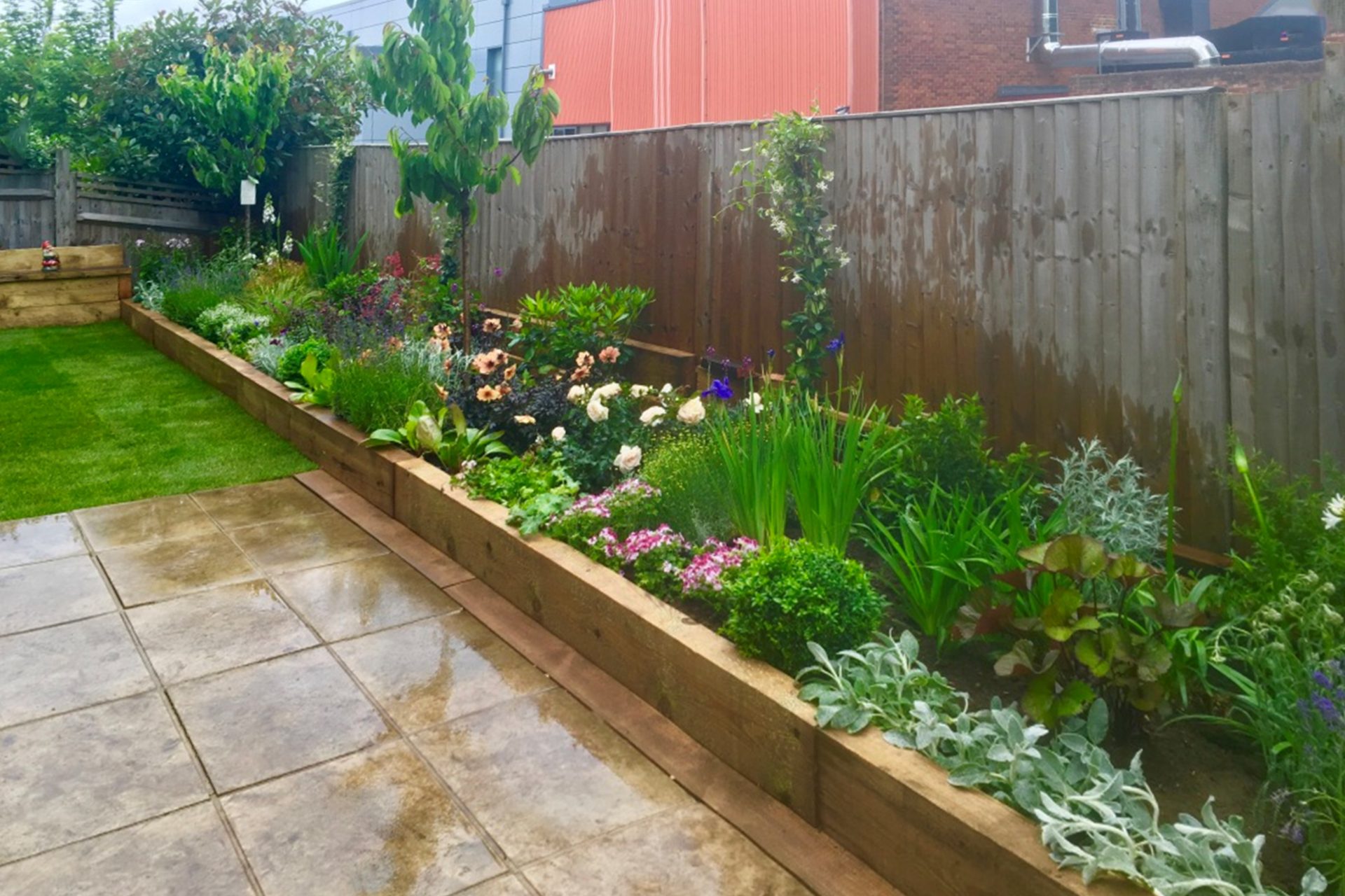 Finished work in the back garden of a house in Crouch End
