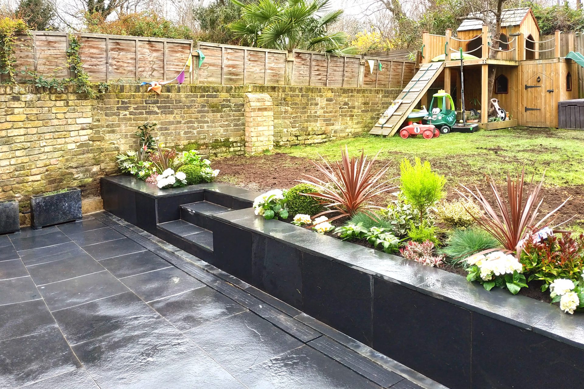 Finished garden after The Ginkgo Leaf's works