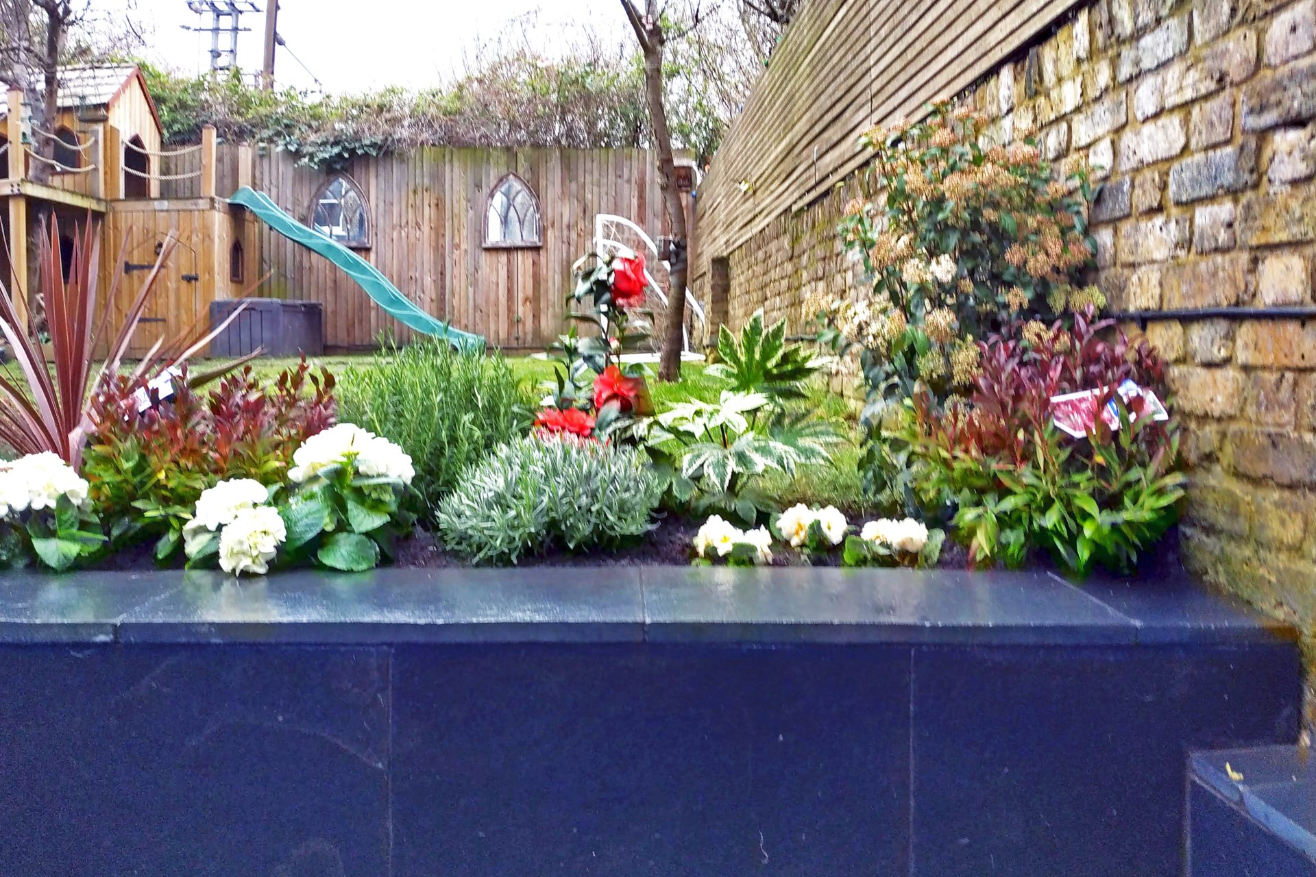 Finished garden after The Ginkgo Leaf's works